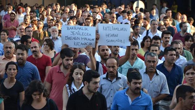 Suruç’taki intihar saldırısına protesto