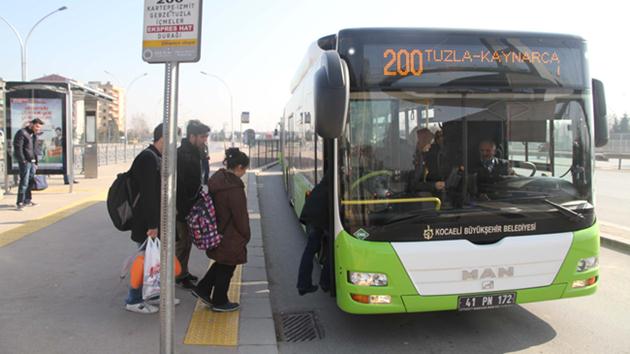 Belediye otobüsleri 7 gün boyunca ücretsiz