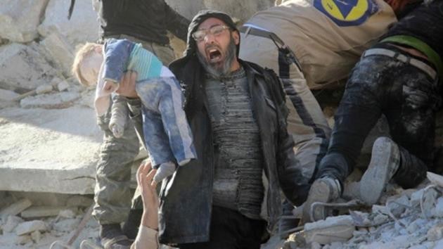 suriye-bombardıman-saldırı-çocuk-ölü