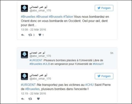 "abo_omar_170" adlı hesaptan yapılan açıklamada saldırıların devam edeceği tehdidi yapıldı. Almanya'nın da muhtemel hedefler arasında olduğu belirtildi. 