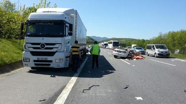 TEM’de trafik kazası: 1 ölü